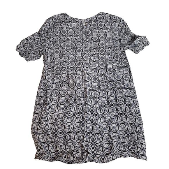 H&M Black White Short Sleeve Blouse 6 Small Work Office Dress Shirt‎ - Picture 3 of 4